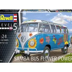 Revell 1/24 VW T1 Samba Bus Flower Power # 07050 -Aircraft Kits Sales rvl07050pic1