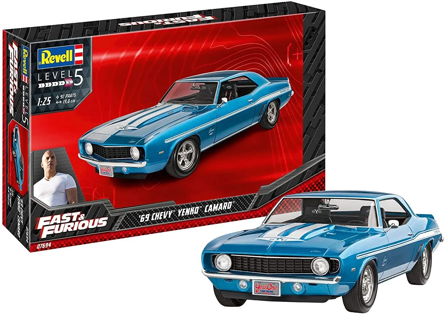 Revell 1/25 Fast & Furious - 1969 Chevy Camaro Yenko # 07694 3 Revell 1/25 Fast & Furious - 1969 Chevy Camaro Yenko # 07694