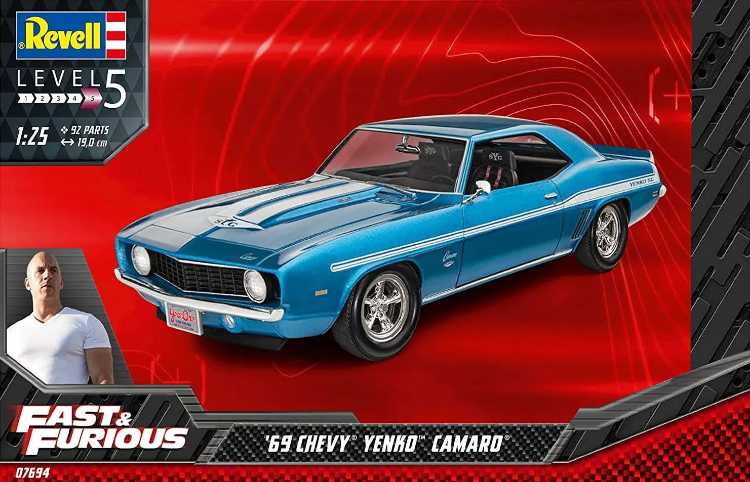 Revell 1/25 Fast & Furious - 1969 Chevy Camaro Yenko # 07694 13 Revell 1/25 Fast & Furious - 1969 Chevy Camaro Yenko # 07694 - Image 11