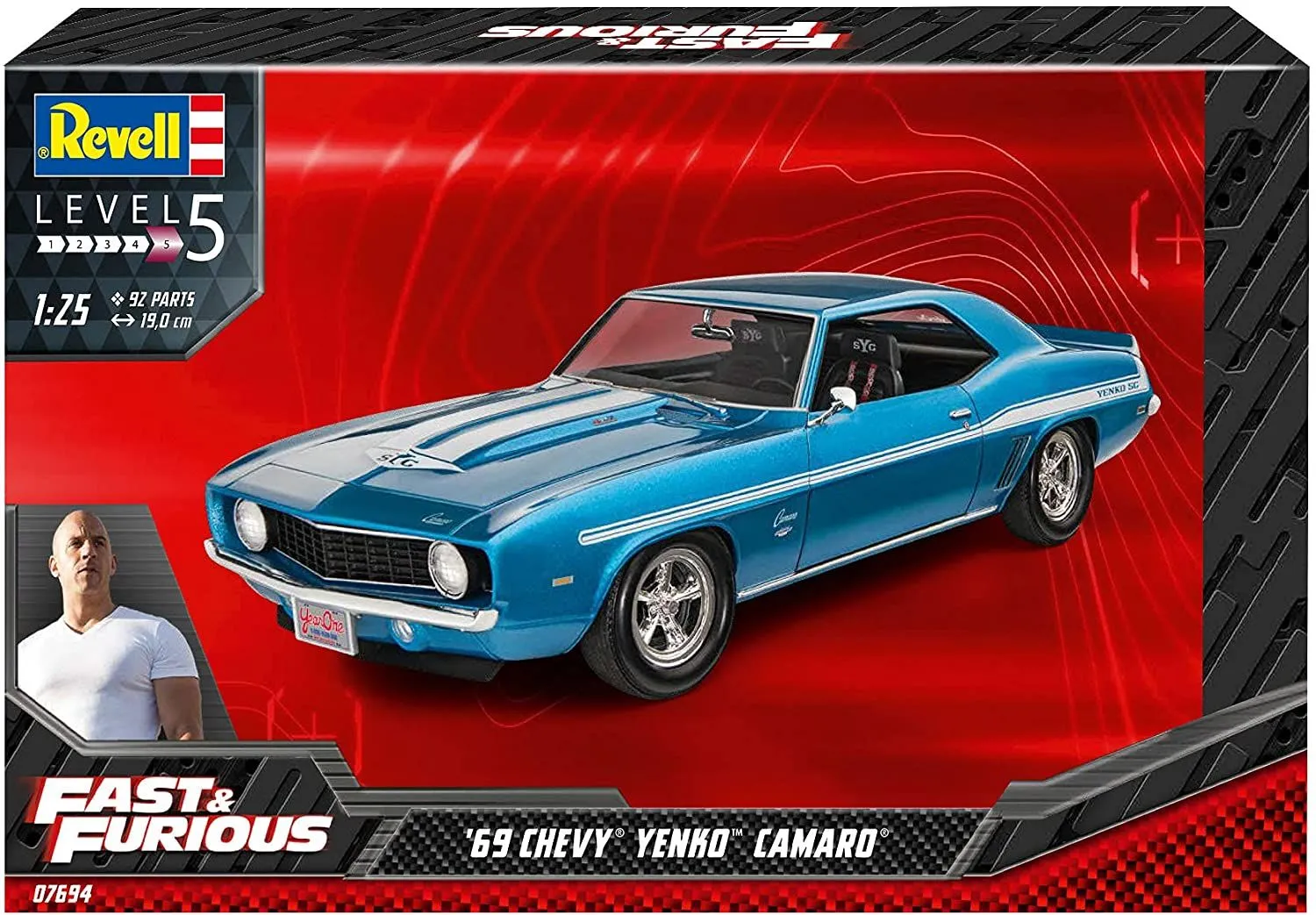Revell 1/25 Fast & Furious - 1969 Chevy Camaro Yenko # 07694 12 Revell 1/25 Fast & Furious - 1969 Chevy Camaro Yenko # 07694 - Image 10