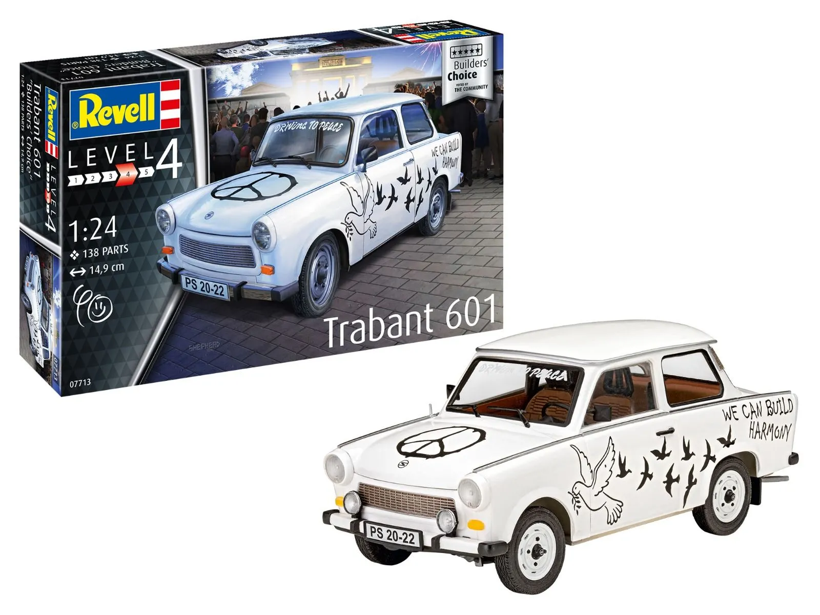 Revell 1/24 Trabant 601S "Builder's Choice" Model Set # 67713 4 Revell 1/24 Trabant 601S "Builder's Choice" Model Set # 67713 - Image 2