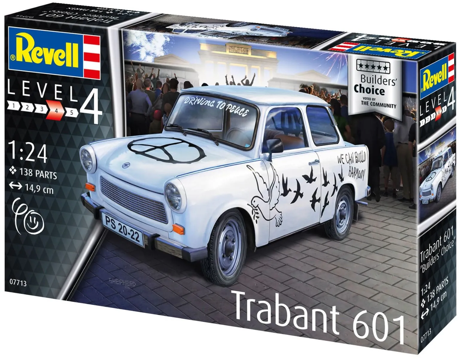 Revell 1/24 Trabant 601S "Builder's Choice" Model Set # 67713 3 Revell 1/24 Trabant 601S "Builder's Choice" Model Set # 67713