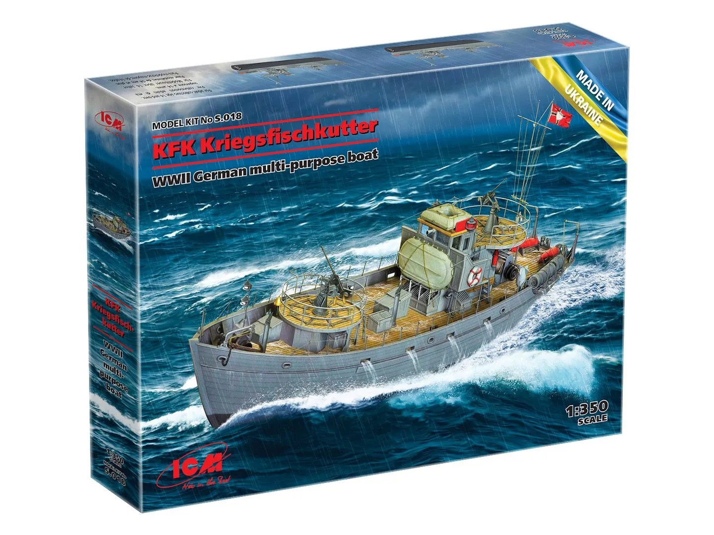 ICM 1/350 KFK Kriegsfischkutter WWII German Multi-Purpose Boat # S018 5 ICM 1/350 KFK Kriegsfischkutter WWII German Multi-Purpose Boat # S018 - Image 3