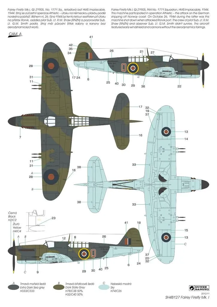 Special Hobby 1/48 Fairey Firefly Mk.I Home Fleet # 48127 3 Special Hobby 1/48 Fairey Firefly Mk.I Home Fleet # 48127