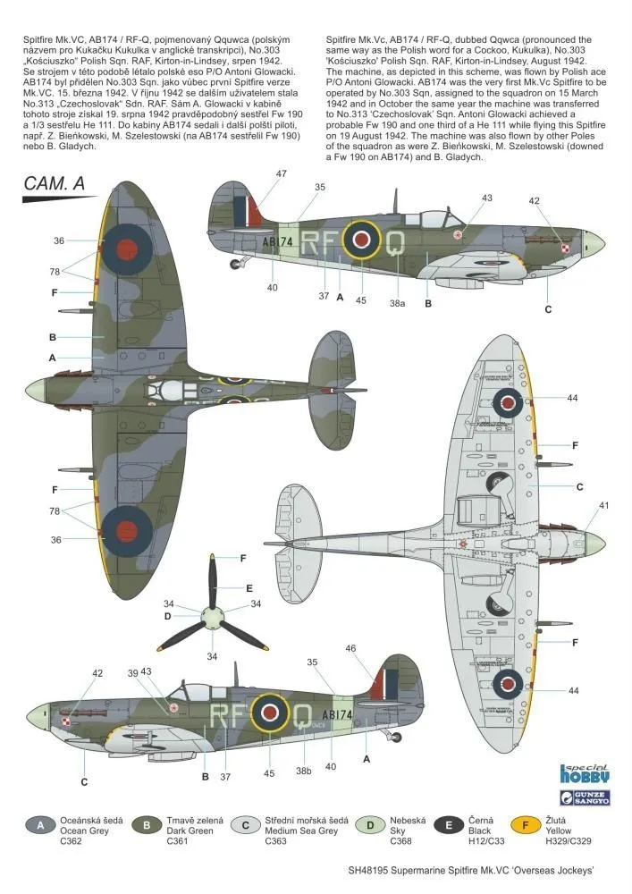 Special Hobby 1/48 Supermarine Spitfire Mk.VC 'Overseas Jockeys' # 48195 6 Special Hobby 1/48 Supermarine Spitfire Mk.VC 'Overseas Jockeys' # 48195 - Image 4