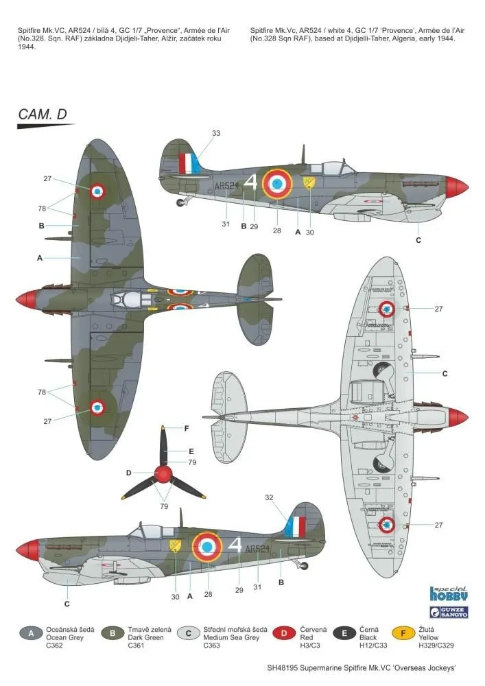 Special Hobby 1/48 Supermarine Spitfire Mk.VC 'Overseas Jockeys' # 48195 9 Special Hobby 1/48 Supermarine Spitfire Mk.VC 'Overseas Jockeys' # 48195 - Image 7