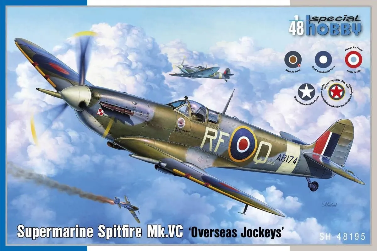 Special Hobby 1/48 Supermarine Spitfire Mk.VC 'Overseas Jockeys' # 48195 3 Special Hobby 1/48 Supermarine Spitfire Mk.VC 'Overseas Jockeys' # 48195