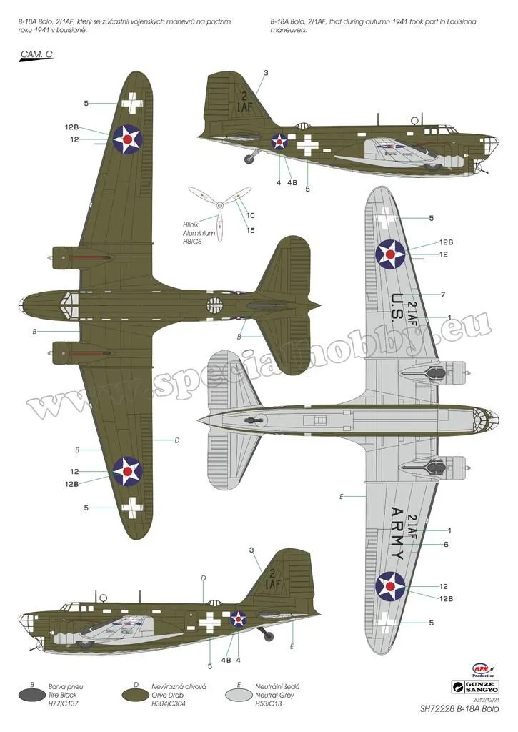 Special Hobby 1/72 Douglas B-18A Bolo 'At War' # 72228 7 Special Hobby 1/72 Douglas B-18A Bolo 'At War' # 72228 - Image 5