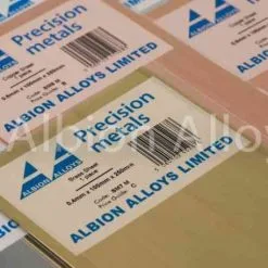 Albion Alloys Aluminium Sheet Metal 100mm X 250mm X 0.5mm (2 Pieces Per Sleeve) # SM5M