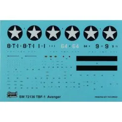Sword 1/72 Grumman TBF-1 Avenger Over Midway And Guadalcanal # 72136 -Aircraft Kits Sales sw72136 4
