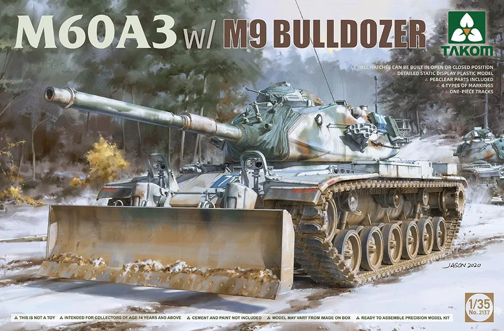 Takom 1/35 M60A3 With M9 Bulldozer Attachment # 02137 3 Takom 1/35 M60A3 With M9 Bulldozer Attachment # 02137