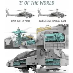 Takom 1/35 Boeing AH-64E Attack Helicopter (Limited Edition) E' Of The World # 02603 8 Takom 1/35 Boeing AH-64E Attack Helicopter (Limited Edition) E' Of The World # 02603 -Aircraft Kits Sales tak02603 1