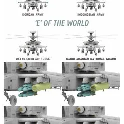 Takom 1/35 Boeing AH-64E Attack Helicopter (Limited Edition) E' Of The World # 02603 9 Takom 1/35 Boeing AH-64E Attack Helicopter (Limited Edition) E' Of The World # 02603 -Aircraft Kits Sales tak02603 2