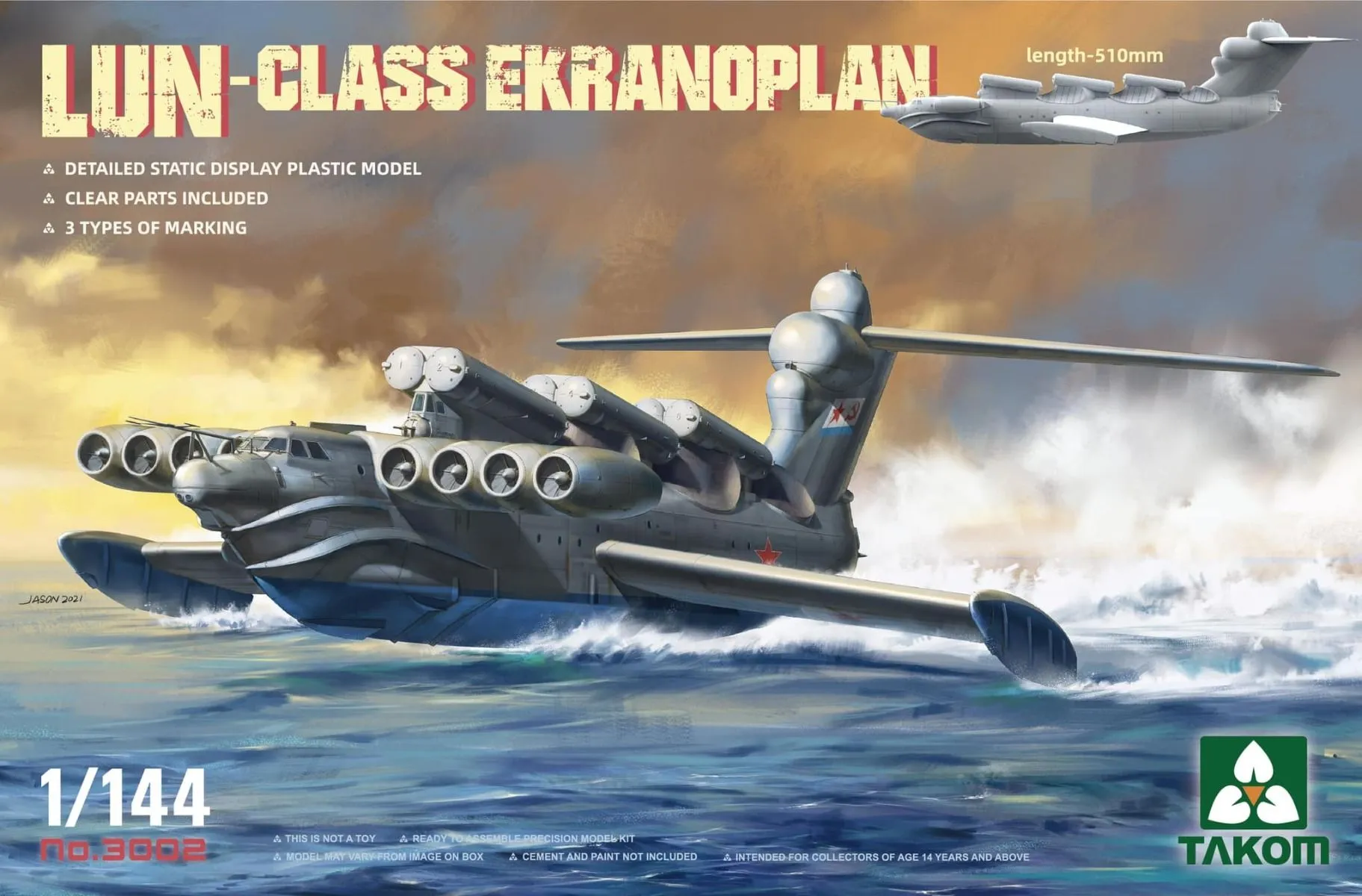 Takom 1/144 Lun Class Ekranoplan Soviet GEV # 03002 3 Takom 1/144 Lun Class Ekranoplan Soviet GEV # 03002