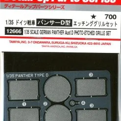 Tamiya 1/35 Photo Etched Grille Set - German Panther Ausf.D # 12666 - Detail Set 6 Tamiya 1/35 Photo Etched Grille Set - German Panther Ausf.D # 12666 - Detail Set -Aircraft Kits Sales tam12666