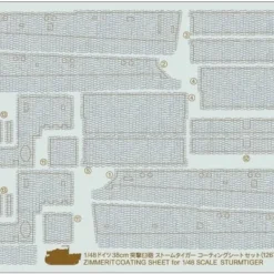 Tamiya 1/48 German Sturmtiger Zimmerit Sheet # 12672