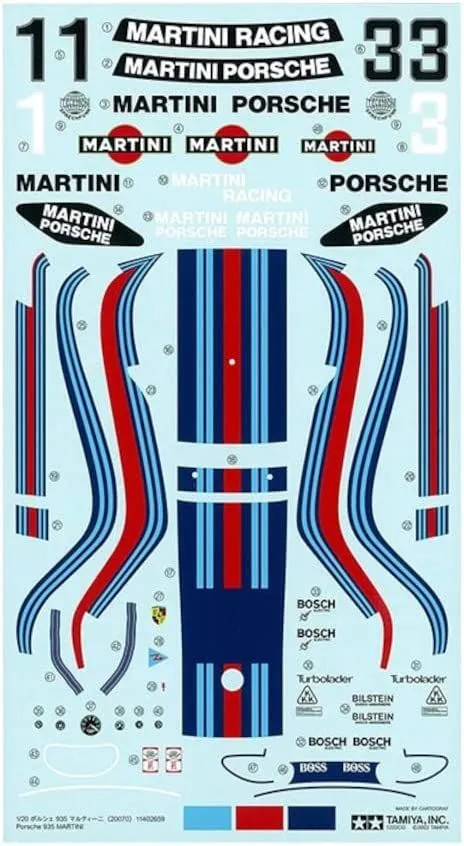 Tamiya 1/20 Porsche 935 Martini # 20070 9 Tamiya 1/20 Porsche 935 Martini # 20070 - Image 7