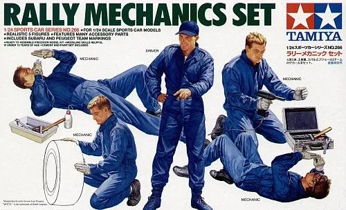 Tamiya 1/24 Rally Mechanics & Equipment Set # 24266 - Plastic Model Kit 3 Tamiya 1/24 Rally Mechanics & Equipment Set # 24266 - Plastic Model Kit