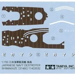 Tamiya 1/700 Japanese Navy Destroyer Shimakaze # 31460 -Aircraft Kits Sales tam31460pic6