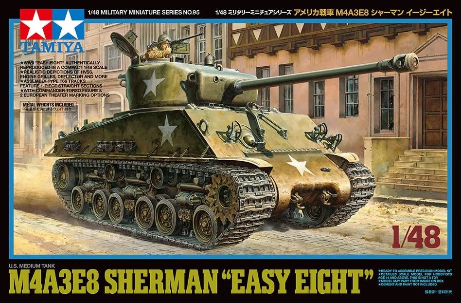 Tamiya 1/48 U.S. Medium Tank M4A3E8 Sherman "Easy Eight" # 32595 10 Tamiya 1/48 U.S. Medium Tank M4A3E8 Sherman "Easy Eight" # 32595 - Image 8