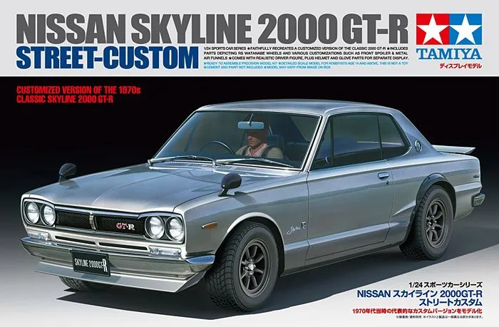 Tamiya 1/24 Nissan Skyline 2000 GT-R Street-Custom # 24335 - Plastic Model Kit 9 Tamiya 1/24 Nissan Skyline 2000 GT-R Street-Custom # 24335 - Plastic Model Kit - Image 7