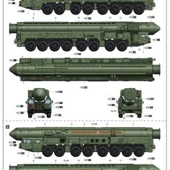 Trumpeter 1/35 15U175 TEL Of RS-12M1 Topol-M ICBM Complex # 01082 -Aircraft Kits Sales trm01082 4