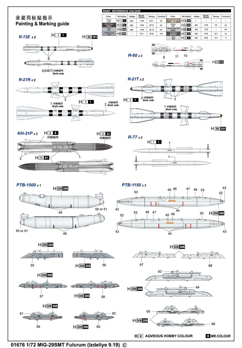 Trumpeter 1/72 MIG-29 SMT Fulcrum (Izdeliye 9.19) # 01676 8 Trumpeter 1/72 MIG-29 SMT Fulcrum (Izdeliye 9.19) # 01676 - Image 6