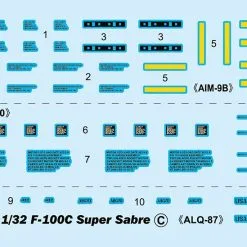 Trumpeter 1/32 North-American F-100C Super Sabre # 03221 27 Trumpeter 1/32 North-American F-100C Super Sabre # 03221 -Aircraft Kits Sales trm03221 4