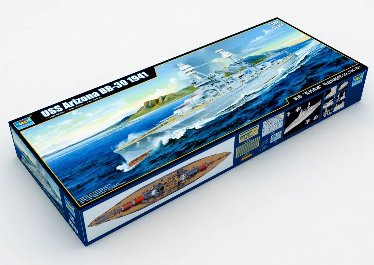 Trumpeter 1/200 USS Arizona BB-39 1941 Limited Edition # 03701 - Plastic Model Kit 3 Trumpeter 1/200 USS Arizona BB-39 1941 Limited Edition # 03701 - Plastic Model Kit