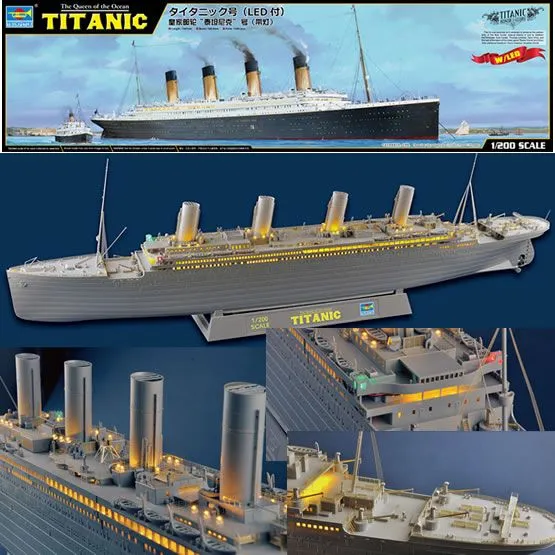 Trumpeter 1/200 R.M.S TITANIC W/ LED Light Set # 03719 22 Trumpeter 1/200 R.M.S TITANIC W/ LED Light Set # 03719 - Image 20