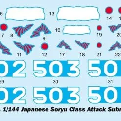 Trumpeter 1/144 Japanese Soryu Class Attack Submarine # 05911 -Aircraft Kits Sales trm05911pic2