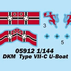 Trumpeter 1/144 DKM Navy Type VII-C U-Boat # 05912 11 Trumpeter 1/144 DKM Navy Type VII-C U-Boat # 05912 -Aircraft Kits Sales trm05912 2
