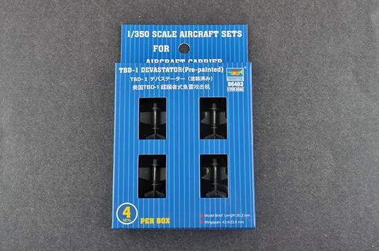 Trumpeter 1/350 Douglas TBD-1 Devastator (qty 4 Pre-painted) # 06403 3 Trumpeter 1/350 Douglas TBD-1 Devastator (qty 4 Pre-painted) # 06403