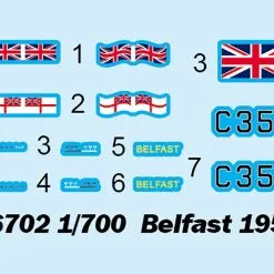 Trumpeter 1/700 HMS Belfast 1959 # 06702 19 Trumpeter 1/700 HMS Belfast 1959 # 06702 -Aircraft Kits Sales trm06702 2