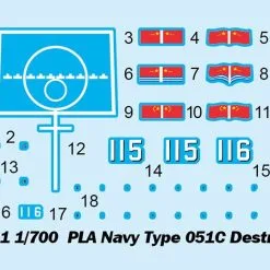 Trumpeter 1/700 PLA Navy Type 051C Destroyer # 06731 11 Trumpeter 1/700 PLA Navy Type 051C Destroyer # 06731 -Aircraft Kits Sales trm06731 2