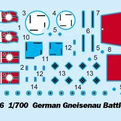 Trumpeter 1/700 German Gneisenau # 06736 -Aircraft Kits Sales trm06736 2