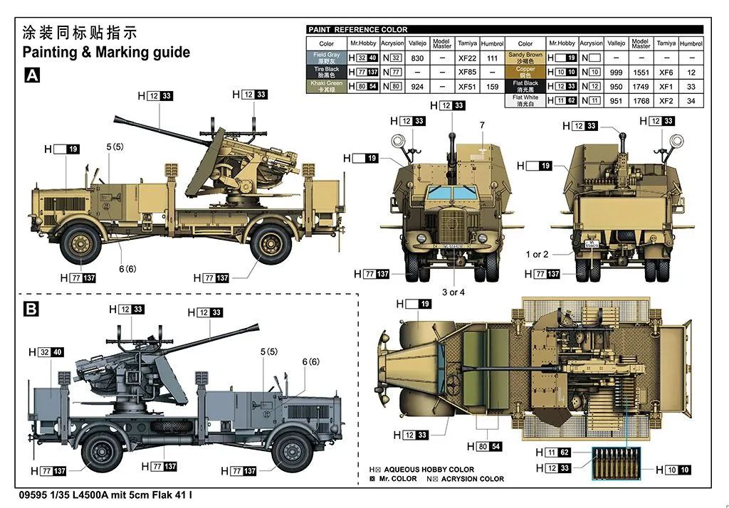 Trumpeter 1/35 L4500A Mit 5cm Flak 41 # 09595 7 Trumpeter 1/35 L4500A Mit 5cm Flak 41 # 09595 - Image 5