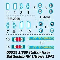 Trumpeter 1/350 Italian Battleship RN Littorio 1941 # 05319 -Aircraft Kits Sales tu05319pic5