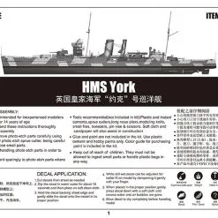 Trumpeter 1/350 HMS York WW2 British York Class Heavy Cruiser # 05351 15 Trumpeter 1/350 HMS York WW2 British York Class Heavy Cruiser # 05351 -Aircraft Kits Sales tu05351pic4