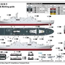 Trumpeter 1/700 PLA Navy Type 071 Amphibious Transport Dock # 06726 -Aircraft Kits Sales tu06726 3