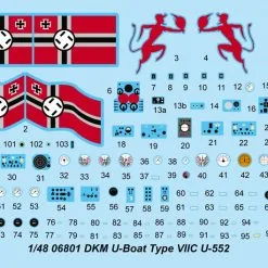 Trumpeter 1/48 DKM U-Boat Type VIIC U-552 (WWII) # 06801 -Aircraft Kits Sales tu06801 1