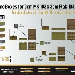 Custom Scale 1/35 Ammo Boxes For 3cm MK103 And 3cm Flak 103/38 # 35003 -Aircraft Kits Sales vk35003 2