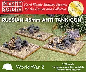 The Plastic Soldier Company 1/72 Soviet 45mm Anti Tank Gun # G20001 3 The Plastic Soldier Company 1/72 Soviet 45mm Anti Tank Gun # G20001