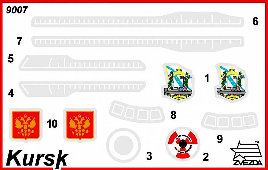 Zvezda 1/350 K-141 'Kursk' Soviet Nuclear Submarine # 9007 9 Zvezda 1/350 K-141 'Kursk' Soviet Nuclear Submarine # 9007 - Image 7